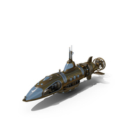 Bronze Fantasy Steampunk Submarine PNG & PSD Images