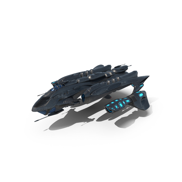 Black SciFi Space Warship PNG & PSD Images