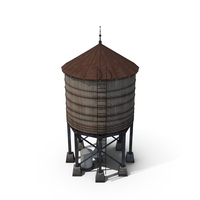 Vintage Water Tower Structure PNG & PSD Images