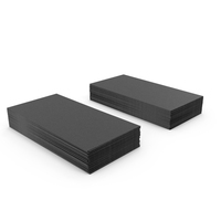 Business Cards Straight Corner Blank Black PNG & PSD Images