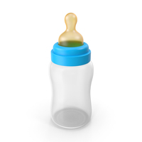 Blue Cartoon Baby Bottle PNG & PSD Images