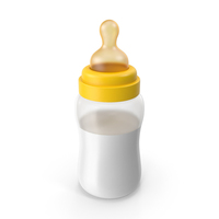 Cartoon Yellow Baby Bottle PNG & PSD Images