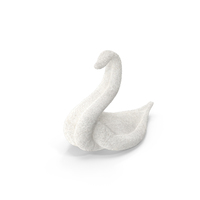 Towel Swan with Folded Wings White Fur PNG & PSD Images