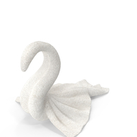 Towel Swan with Spread Wings White Fur PNG & PSD Images