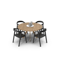 Dining Table - Black on Brown PNG & PSD Images