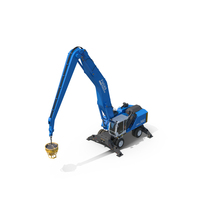 Industrial Crane with Concrete Bucket PNG & PSD Images