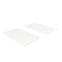 Business Cards Round Corner Blank White PNG & PSD Images