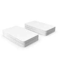 Business Cards Round Corner Blank White PNG & PSD Images
