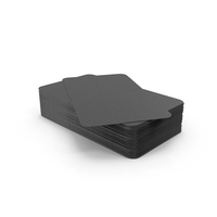 Business Cards Round Corner Blank Black PNG & PSD Images