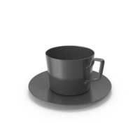 Coffee Cup And Saucer Grey PNG & PSD Images