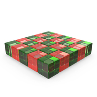 Set Of Red And Green Glass Cubes PNG & PSD Images