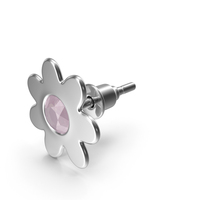 Silver Flower Earring PNG & PSD Images