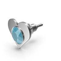 Silver Heart Earring PNG & PSD Images