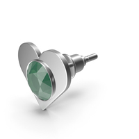 Silver Heart Earring PNG & PSD Images