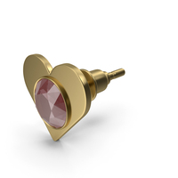 Gold Heart Earring PNG & PSD Images