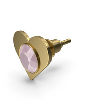 Gold Heart Earring PNG & PSD Images