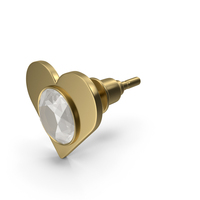 Gold Heart Earring PNG & PSD Images