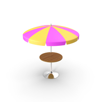 Patio table with umbrella v 3 PNG & PSD Images