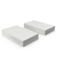 Business Cards Straight Corner Blank White PNG & PSD Images