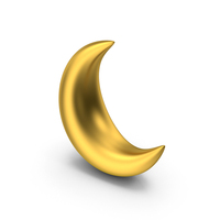 Gold Crescent Moon Icon PNG & PSD Images