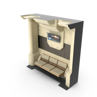 Sci Fi Wall With Seats PNG & PSD Images