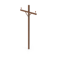 Wooden Electric Power Pole PNG & PSD Images