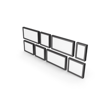 Black Framed Wall Pictures PNG & PSD Images
