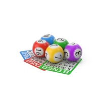 Bingo Balls And Cards PNG & PSD Images
