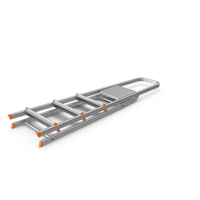Ladder Closed On The Ground Metal And Orange PNG & PSD Images