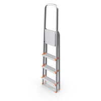 Ladder Closed Standing Metal And Orange PNG & PSD Images