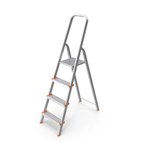 Ladder Open Standing Metal And Orange PNG & PSD Images