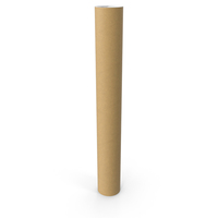 Cardboard Kraft Poster Psd Tube Size 03 Pose 01 Blank PNG & PSD Images
