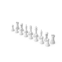 White Chess Figures Set PNG & PSD Images