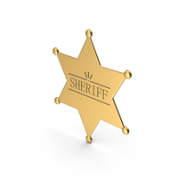 Gold Western Sheriff Badge PNG & PSD Images