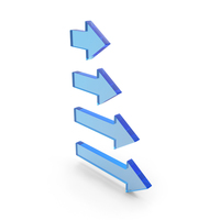 Left To Right 4 Growth Arrows Icon PNG & PSD Images