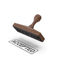 Accepted Wooden Stamp PNG & PSD Images