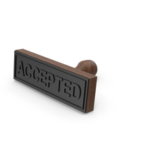 Accepted Wooden Stamp PNG & PSD Images