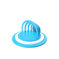 Aqua And White Podium With Illuminated Rings PNG & PSD Images