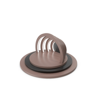 Mocha And Black Display Podium With Illuminated Rings. PNG & PSD Images
