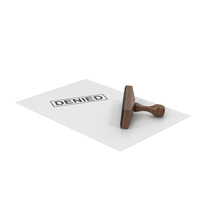 Denied Document And Wooden Stamp PNG & PSD Images