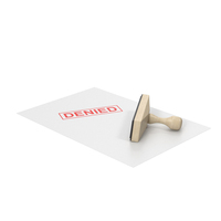 Denied Document And Rubber Stamp PNG & PSD Images