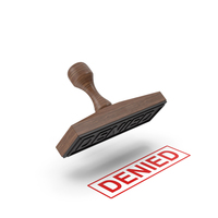 Denied Wooden Stamp PNG & PSD Images