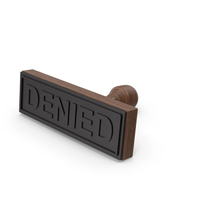 Denied Wooden Stamp PNG & PSD Images