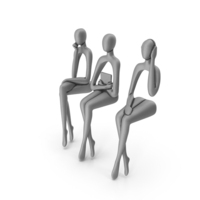 Home Decor Human Sculpture Silver Color PNG & PSD Images