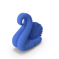 Designer Towel Swan Blue PNG & PSD Images
