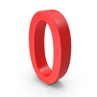 Red Number 0 PNG & PSD Images