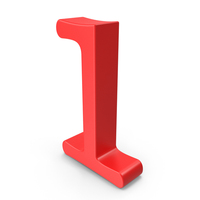 Red Number 1 PNG & PSD Images