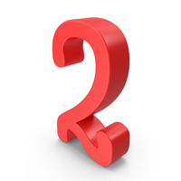 Red Number 2 PNG & PSD Images