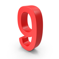 Red Number 9 PNG & PSD Images