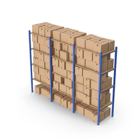 Warehouse Racks And Cardboard Boxes PNG & PSD Images